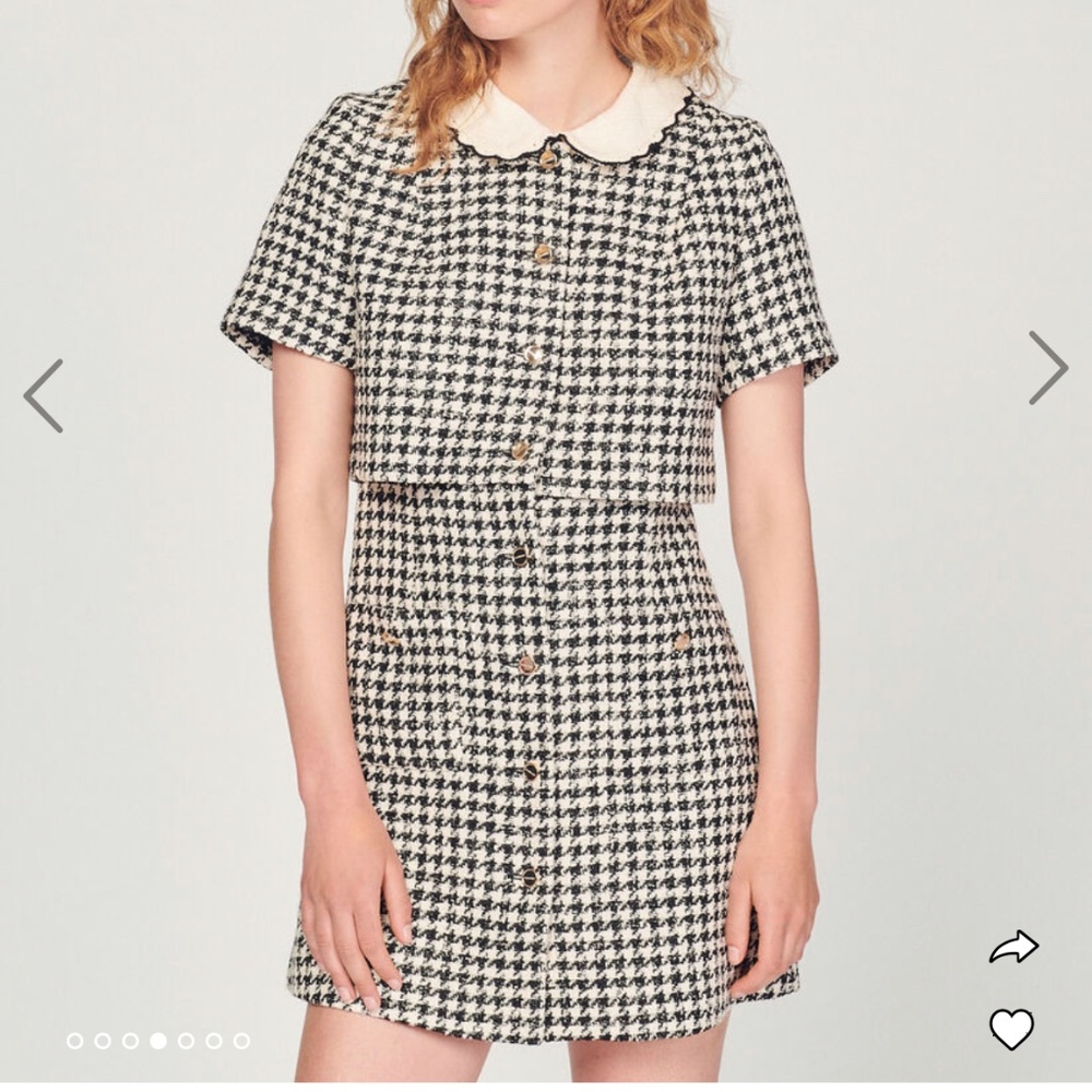 Sandro Tweed trompe l'œil dress Size 36